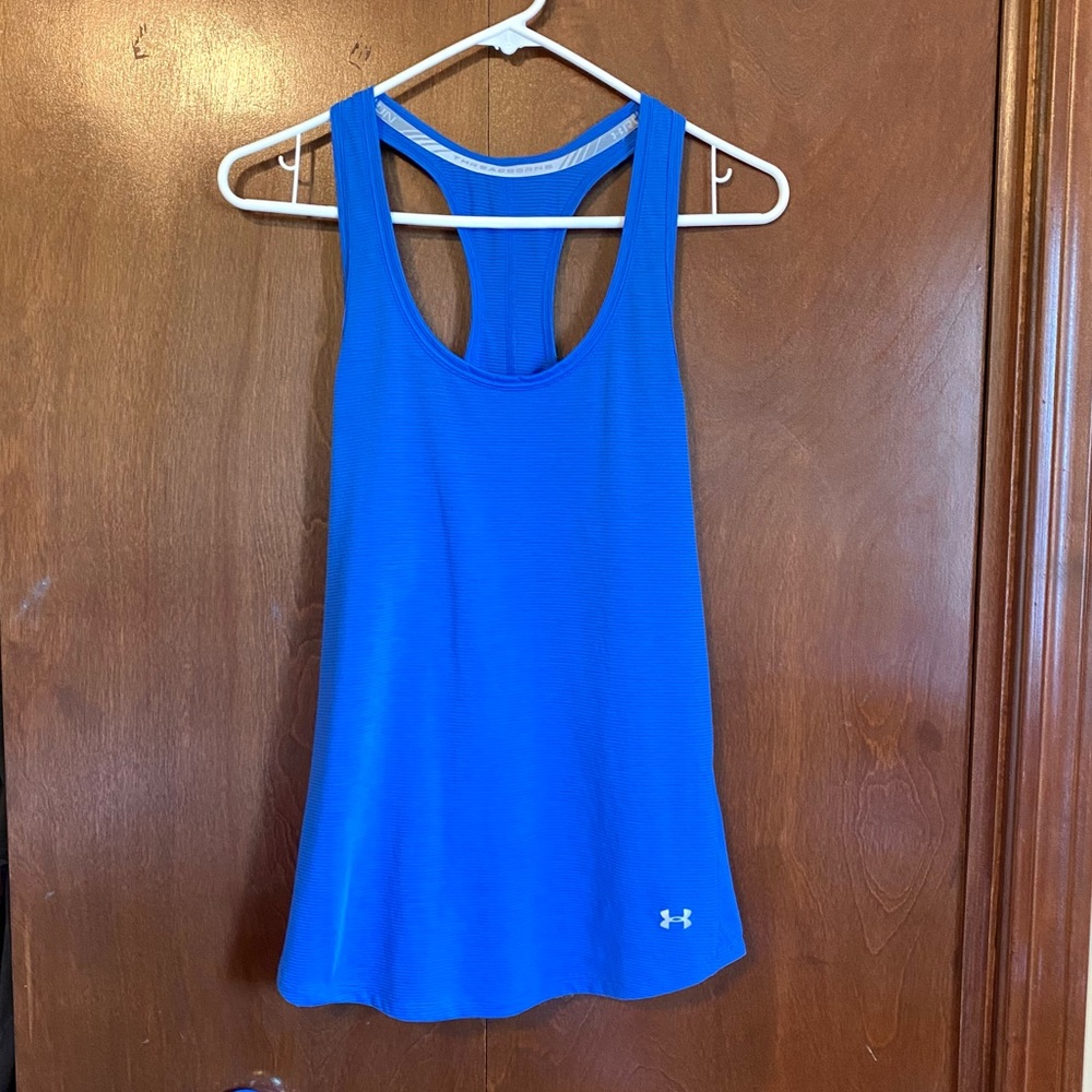 Blue razorback Under Armour tank top